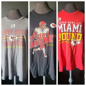 3 Kansas City Chiefs Tees Bundle
